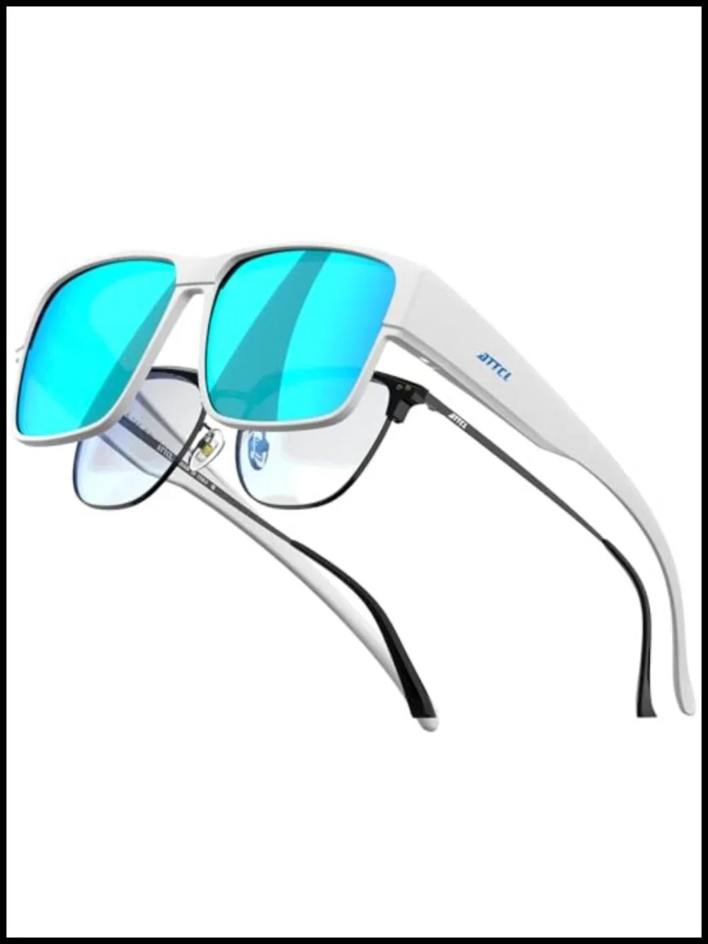 Polarized Fit Over Sunglasses Oversized Square UV400 for Driving Fishing TR90